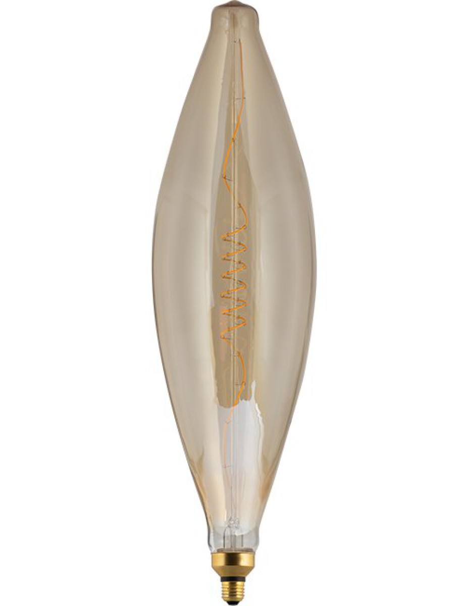 SPL LED Filament Kerze CT180x600 E27 6 W 250 lm 2000K Gold dimmbar