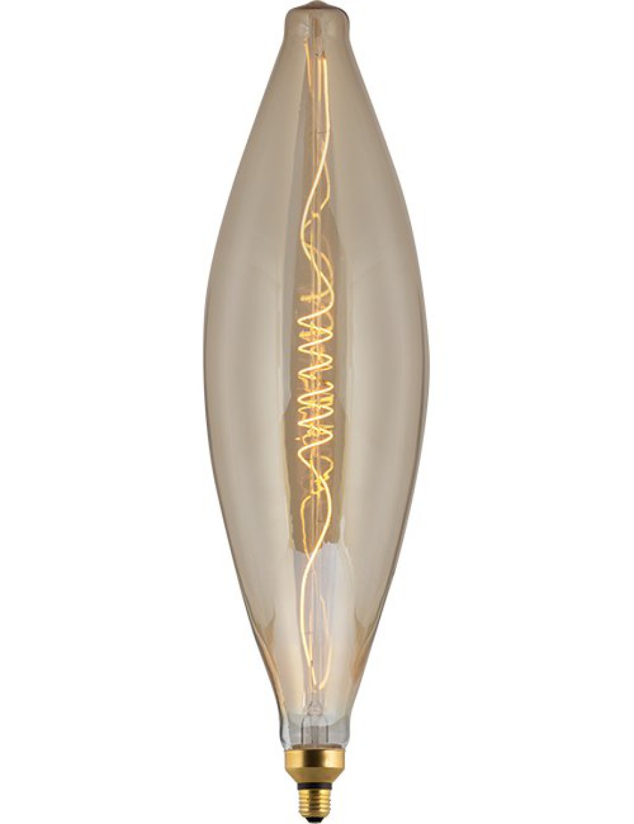 SPL LED Filament Kerze CT180x600 E27 6 W 250 lm 2000K Gold dimmbar