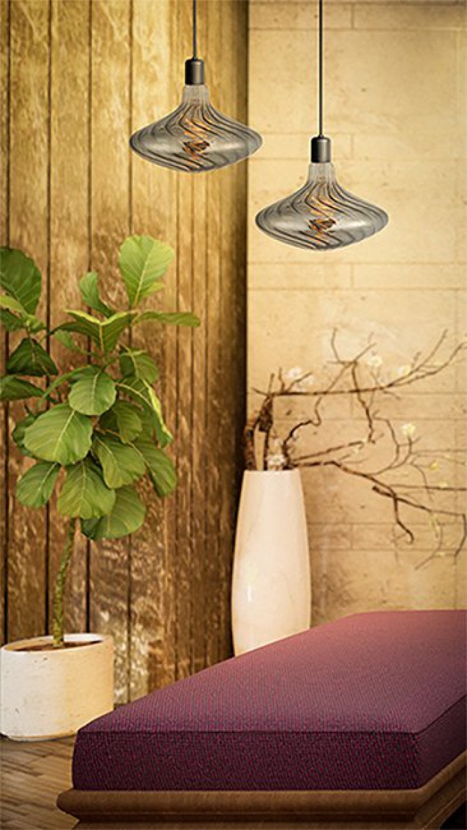 SPL LED Filament Pilz 200x165 E27 4 W 100 lm 2200K Rauchglas dimmbar