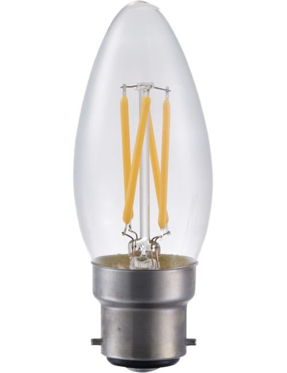 SPL LED Filament Kerze C35x100 Ba22d 4 W 320 lm 2500K klar dimmbar