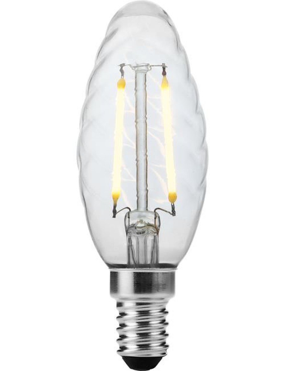 SPL LED Filament Kerze gedreht C35x100 E14 2 W 120 lm 2200K klar dimmbar