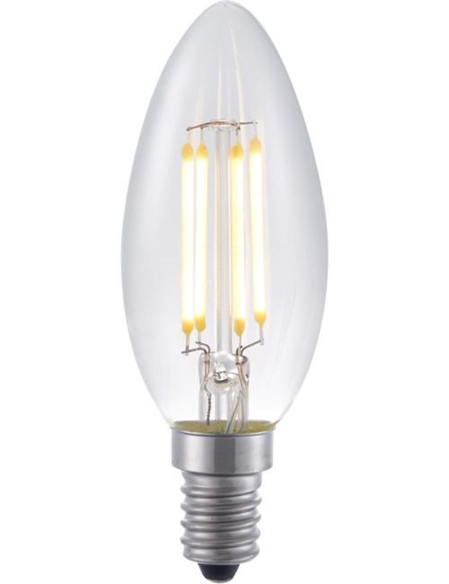 SPL LED Filament Kerze C35x100 E14 4 W 370 lm 2500K klar dimmbar
