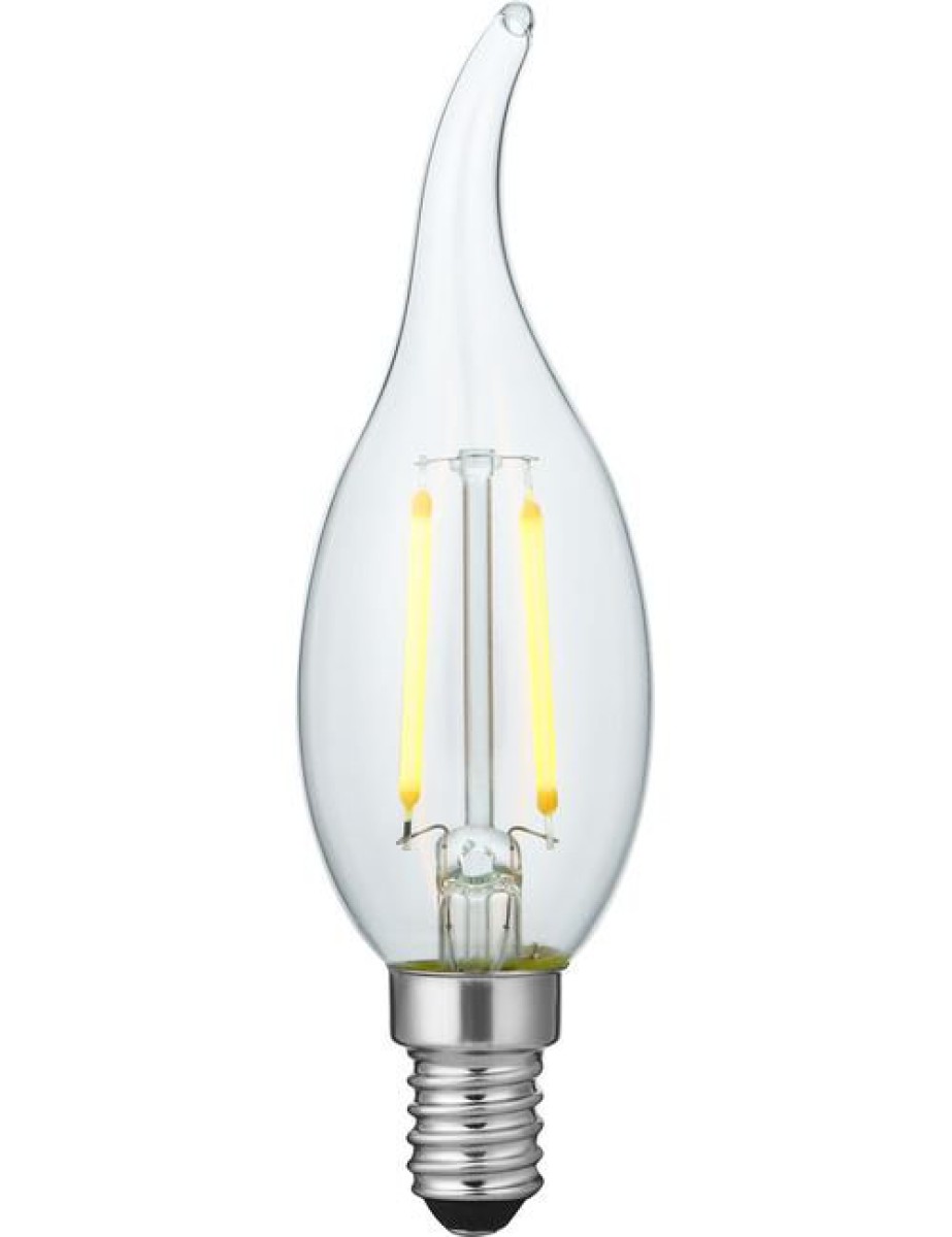 SPL LED Filament Windstoßkerze C35x120 E14 1,5 W 140 lm 2200K klar dimmbar