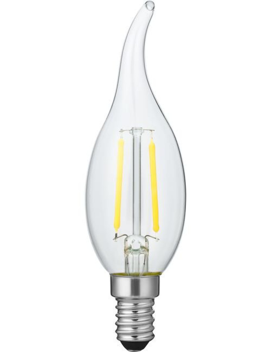 SPL LED Filament Windstoßkerze C35x120 E14 1,5 W 140 lm 2200K klar dimmbar