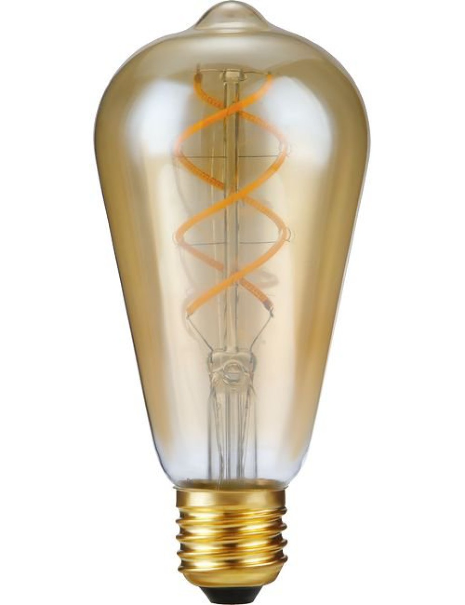 SPL LED Filament Rustika 64x140 E27 5 W 460 lm 2200K Gold dimmbar