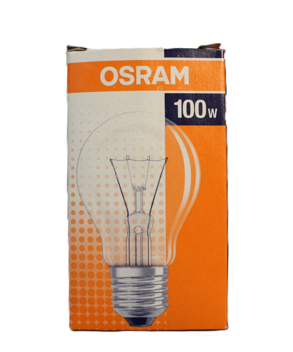 OSRAM Tropfenlampe Glühbirne 100 Watt E27 Klar