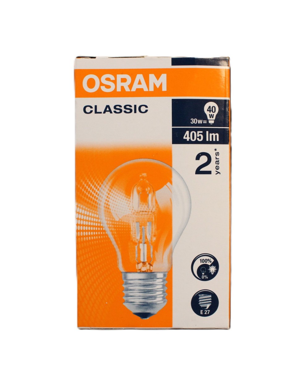 OSRAM Tropfenlampe Glühbirne Halogen 30W = 40W 230V Klar