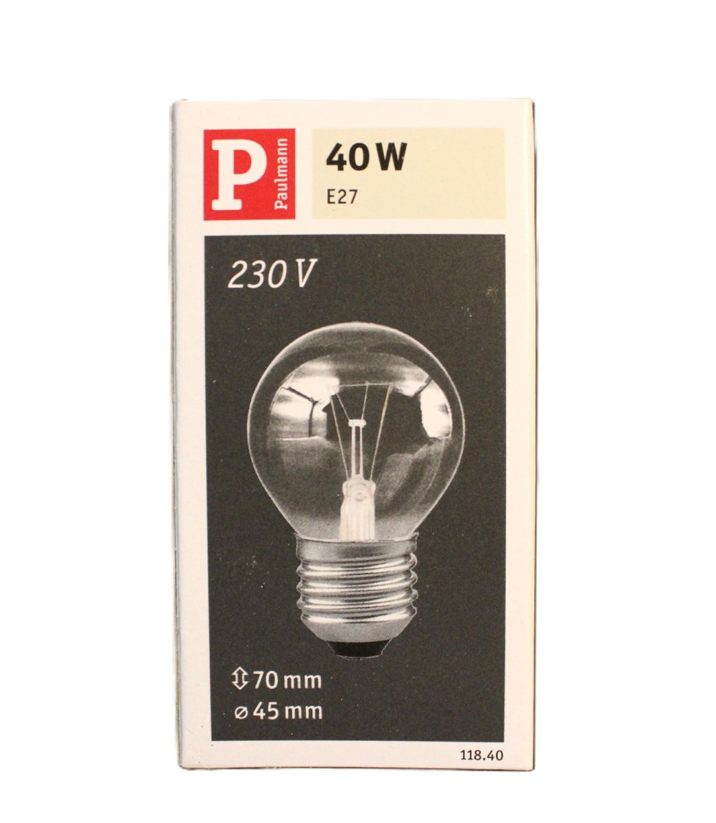 Paulmann Glühbirne Tropfen 40W E27 Klar Glühlampe