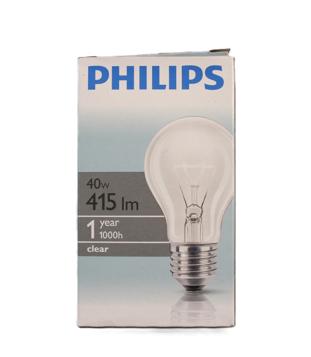 Philips Incandescent Standard 40W E27 230V A55 Klar