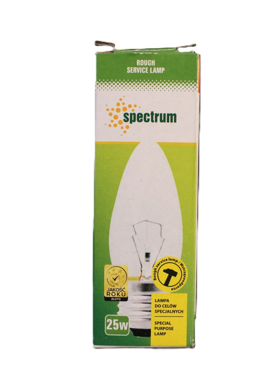 Spectrum Glühbirne Kerze 25W E27 Klar Glühlampe Stoßfest