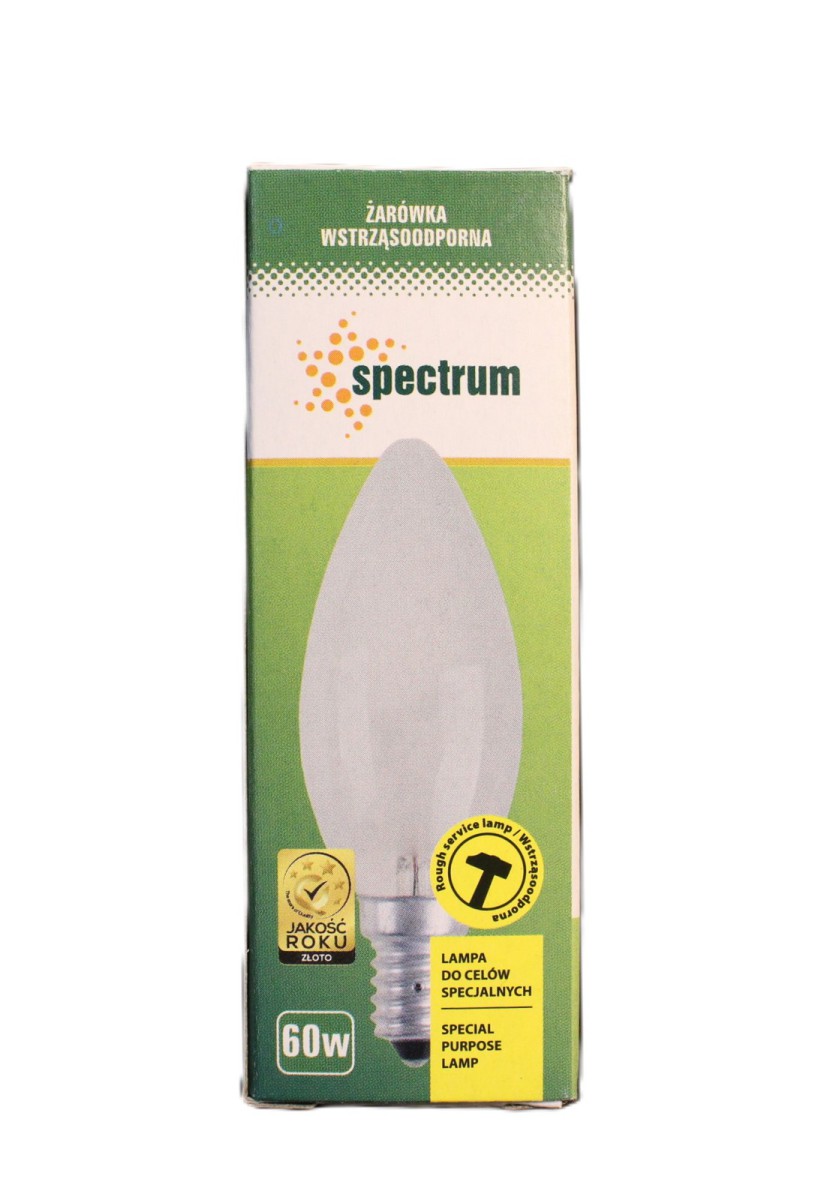 Spectrum Kerze Glühbirne 60 Watt E14 Matt Stoßfest